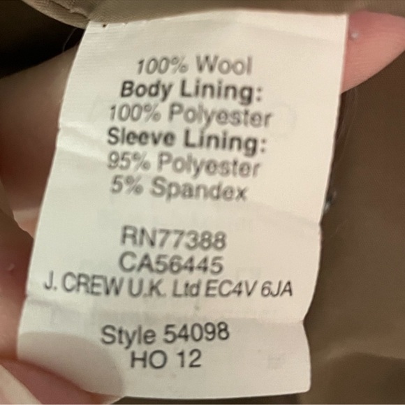 J.Crew Size 8 Super 120’s Blazer mint condition. Reposhing, not my style - Picture 5 of 8